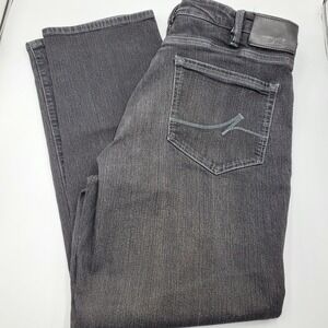 34 Heritage Charisma Straight Leg Jeans Mens 38x29 Dark Gray Black Wash Denim